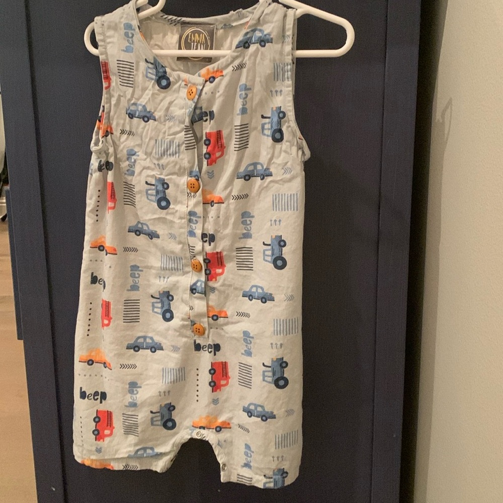 Emma Jean toddler boys romper Cars / Vehicles